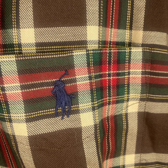 Ralph Lauren Shirt Mens Large Brown Cotton Plaid McMeel Button Down - Picture 7 of 10